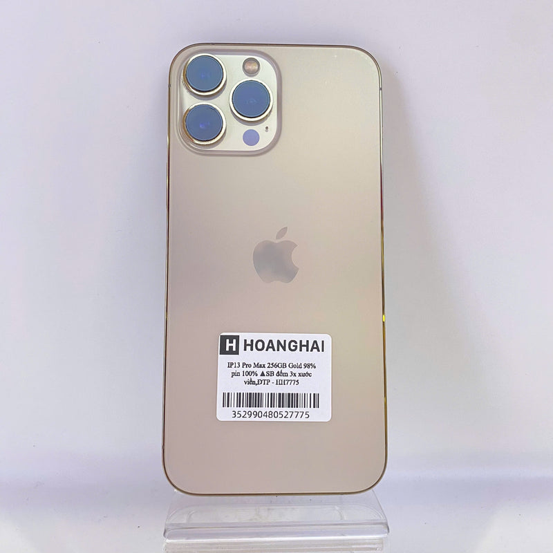 iPhone 13 Pro Max 256GB Vàng 98% pin 100% Quốc tế từ SB (Không dùng sim SB - Đốm camera 3x - Đã thay pin) HH7775