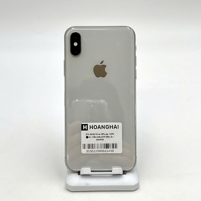 iPhone X 64GB Trắng 98% pin 100% Máy đã trả hết tiền mạng dùng như Quốc tế Apple (Đã thay pin - Đốm camera 2x, viền xước) - HH5438