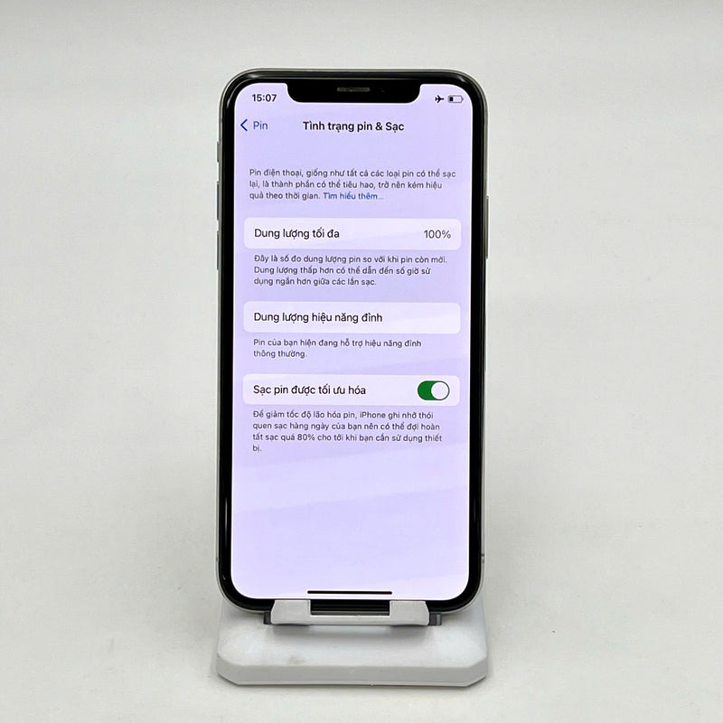 iPhone X 64GB Trắng 98% pin 100% Máy đã trả hết tiền mạng dùng như Quốc tế Apple (Đã thay pin - Đốm camera 2x, viền xước) - HH5438