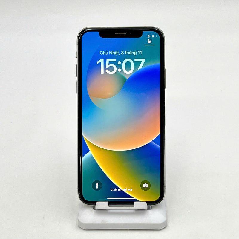 iPhone X 64GB Trắng 98% pin 100% Máy đã trả hết tiền mạng dùng như Quốc tế Apple (Đã thay pin - Đốm camera 2x, viền xước) - HH5438