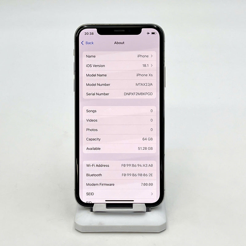 iPhone XS 64GB Bạc 98% pin 100% Máy đã trả hết tiền mạng dùng như Quốc tế Apple (Đã thay pin - Đốm camera 1x, viền xước) - HH8010