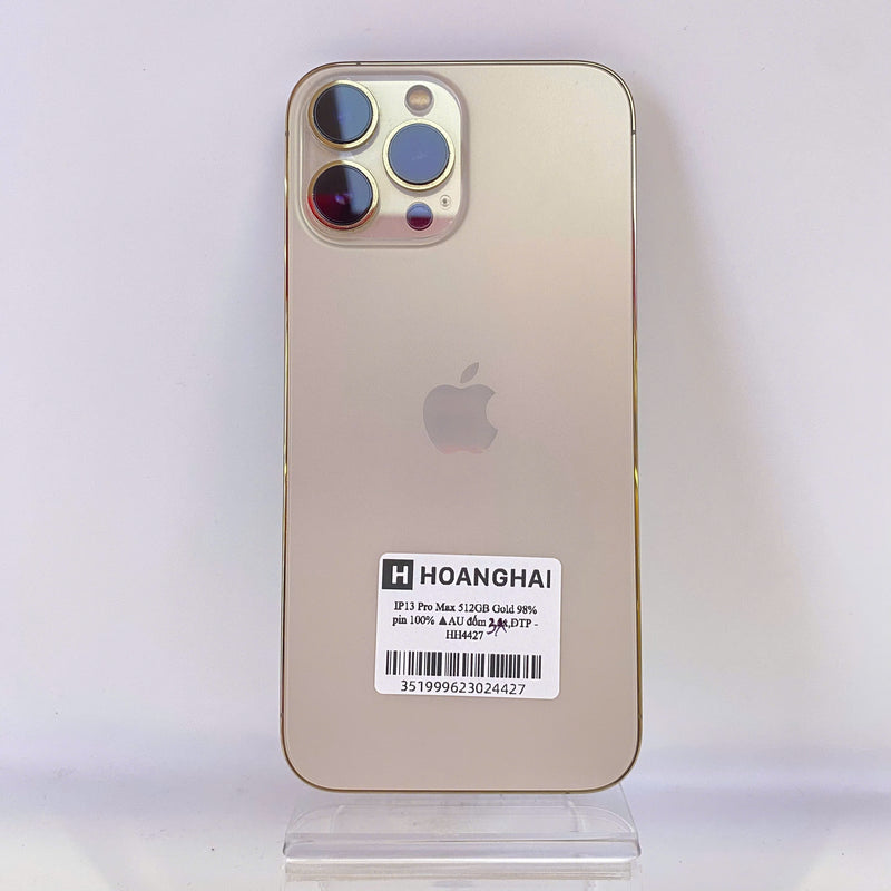 iPhone 13 Pro Max 512GB Vàng 98% pin 100% Quốc tế từ AU (Không dùng sim AU - Đốm camera 3x - Đã thay pin) HH4427