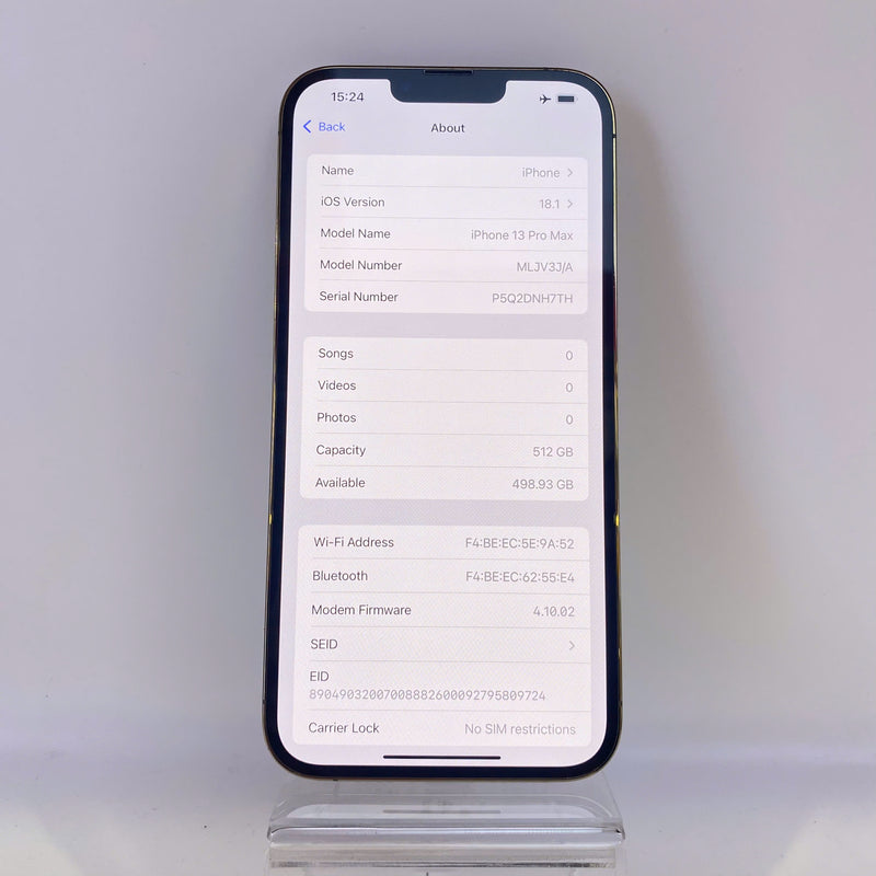 iPhone 13 Pro Max 512GB Vàng 98% pin 100% Quốc tế từ AU (Không dùng sim AU - Đốm camera 3x - Đã thay pin) HH4427