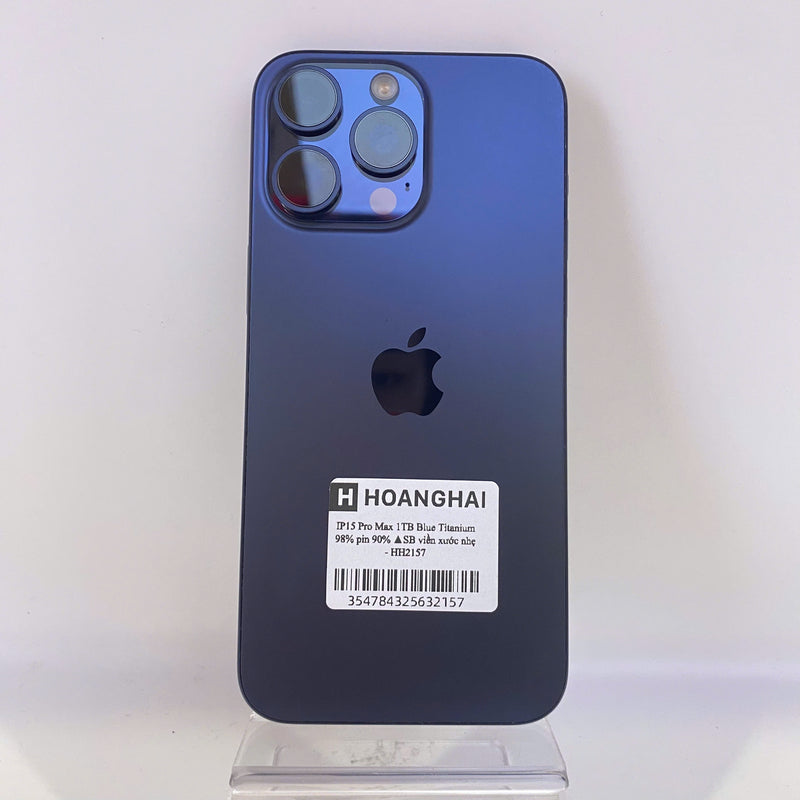 iPhone 15 Pro Max 1TB Xanh Dương 98% pin 90% Quốc tế từ SB (Không dùng sim SB - viền xước nhẹ) HH2157