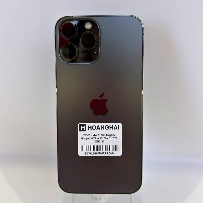 iPhone 13 Pro Max 512GB Đen 98% pin 100% Quốc tế từ AU (Không dùng sim AU - Đốm camera 3x - Đã thay pin) HH3246