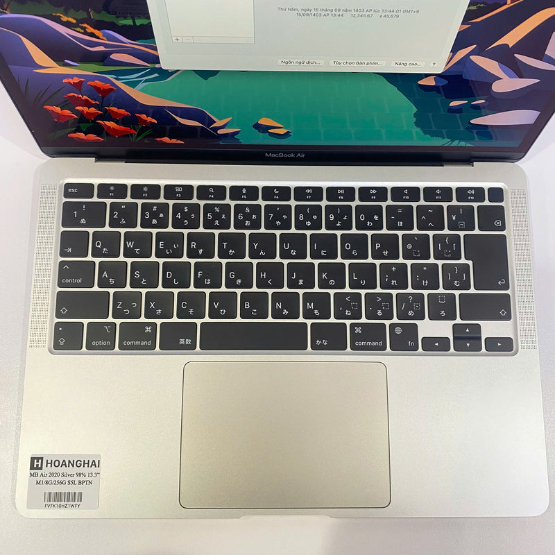 Macbook Air 2020 13.3in Bạc Apple M1/RAM 8GB/SSD 256GB 98% Sạc 5 lần BPTN