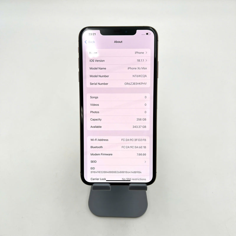 iPhone XS Max 256GB Vàng 98% pin 100% DBH Máy đã trả hết tiền mạng dùng như Quốc tế Apple (Đã thay pin - Đốm camera 1x) - HH9782