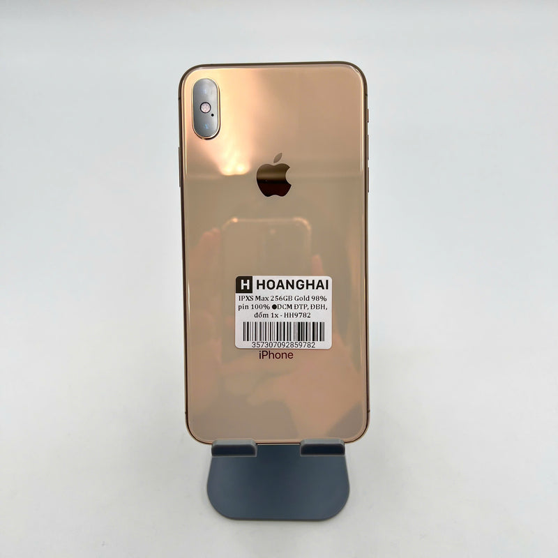 iPhone XS Max 256GB Vàng 98% pin 100% DBH Máy đã trả hết tiền mạng dùng như Quốc tế Apple (Đã thay pin - Đốm camera 1x) - HH9782