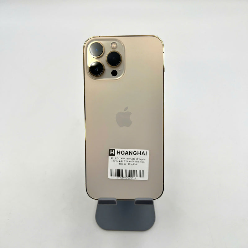 iPhone 13 Pro Max 1TB Vàng 98% pin 100% Quốc tế từ AU (Không dùng sim AU - Đã thay pin - Đốm camera 3x, xước viền nhẹ) - HH6916