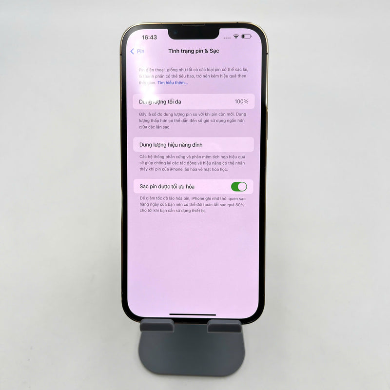 iPhone 13 Pro Max 1TB Vàng 98% pin 100% Quốc tế từ AU (Không dùng sim AU - Đã thay pin - Đốm camera 3x, xước viền nhẹ) - HH6916