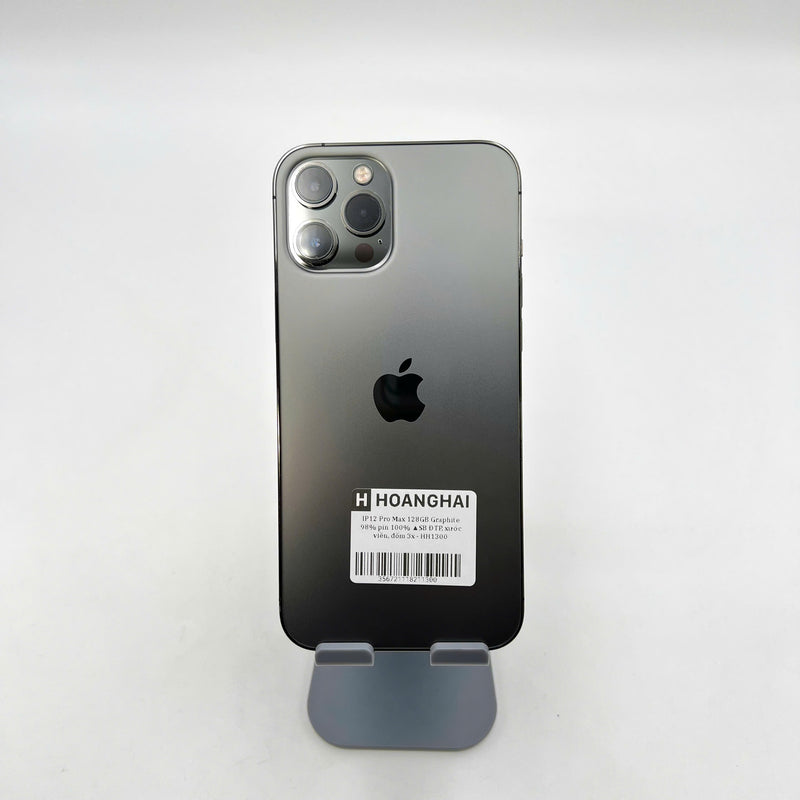 iPhone 12 Pro Max 128GB Đen 98% pin 100% Quốc tế từ SB (Không dùng sim SB - Đã thay pin - Đốm camera 3x, xước viền) - HH1300