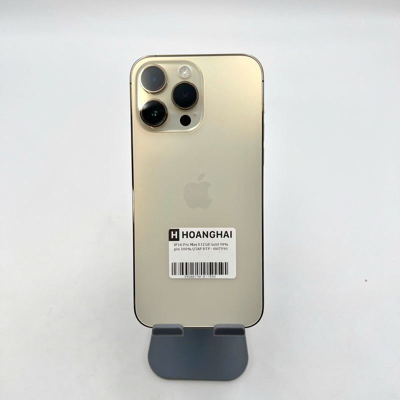 iPhone 14 Pro Max 512GB Vàng 98% pin 100% Quốc tế Apple (Đã thay pin) - HH7590