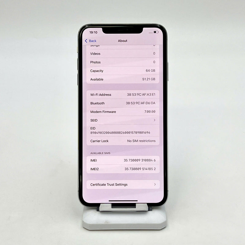 iPhone XS Max 64GB Bạc 97% pin 100% Máy đã trả hết tiền mạng dùng như Quốc tế Apple (Đốm camera 1x - Đã thay pin, xước viền) - HH8846