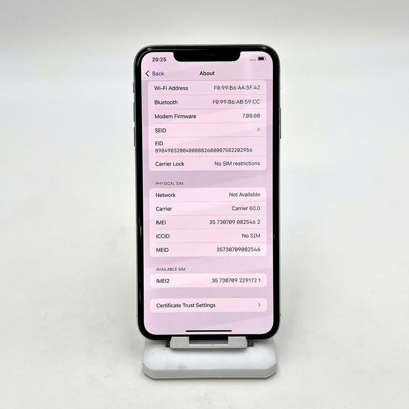 iPhone XS Max 256GB Bạc 97% pin 100% Máy đã trả hết tiền mạng dùng như Quốc tế Apple (Đã thay pin -  xước mặt nhẹ trên/phải, xước viền) - HH5462