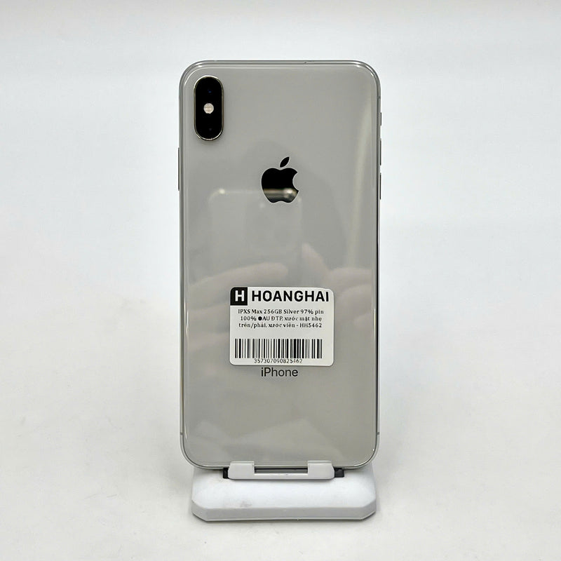 iPhone XS Max 256GB Bạc 97% pin 100% Máy đã trả hết tiền mạng dùng như Quốc tế Apple (Đã thay pin -  xước mặt nhẹ trên/phải, xước viền) - HH5462