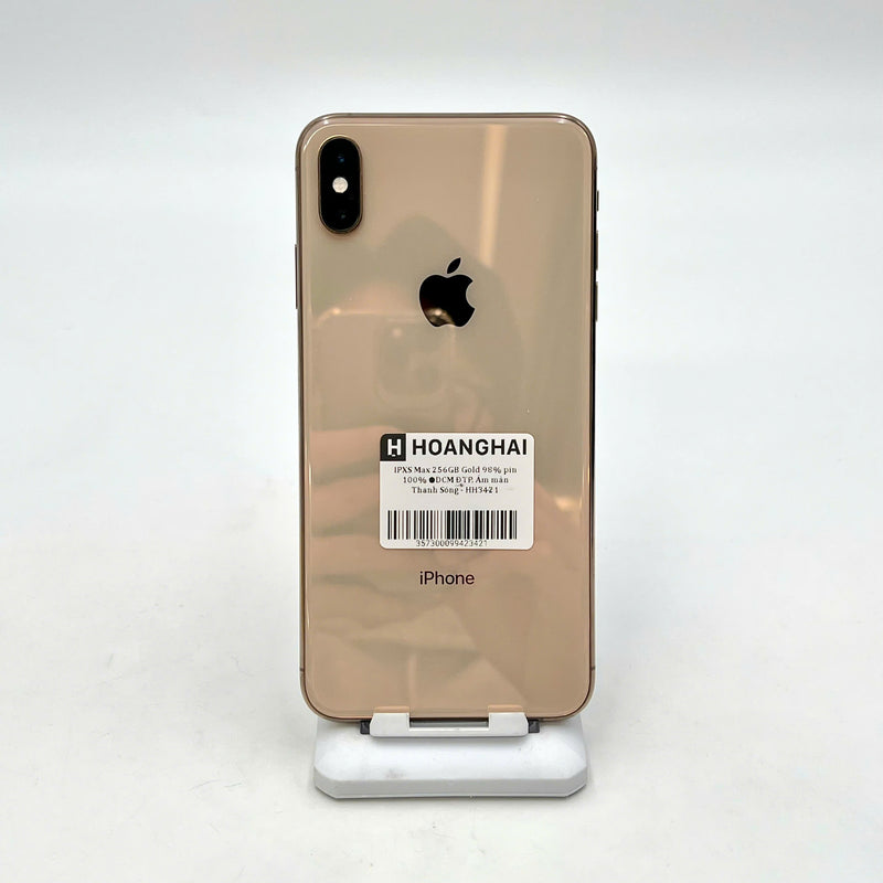 iPhone XS Max 256GB Vàng 98% pin 100% Máy đã trả hết tiền mạng dùng như Quốc tế Apple (Đã thay pin - Ám màn Thanh Sóng) - HH3421