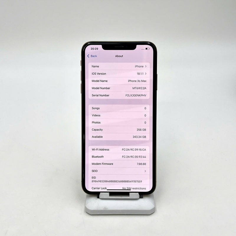 iPhone XS Max 256GB Vàng 98% pin 100% Máy đã trả hết tiền mạng dùng như Quốc tế Apple (Đã thay pin - Ám màn Thanh Sóng) - HH3421
