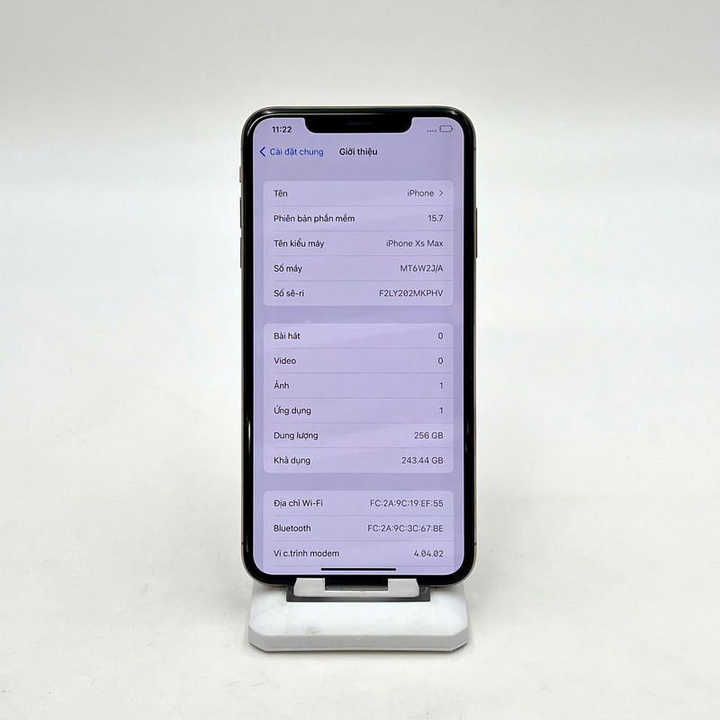 iPhone XS Max 256GB Vàng 98% pin 100% Máy đã trả hết tiền mạng dùng như Quốc tế Apple (Đã thay pin - Đốm camera 1x,  xước màn dưới và viền)- HH1589