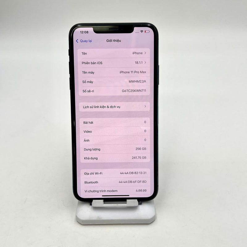 iPhone 11 Pro Max 256GB Xanh Lá 97% pin 100% Máy đã trả hết tiền mạng dùng như Quốc tế Apple (Đã thay pin - Đốm camera 1x, xước màn, viền) - HH1836