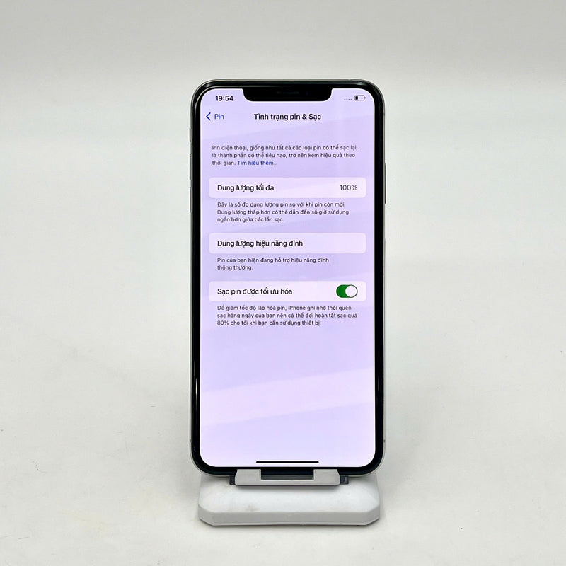 iPhone XS Max 64GB Bạc 97% pin 100% Máy đã trả hết tiền mạng dùng như Quốc tế Apple (Đốm camera 1x - Đã thay pin, xước viền) HH6206