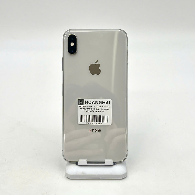 iPhone XS Max 256GB Bạc 97% pin 100% Máy đã trả hết tiền mạng dùng như Quốc tế Apple (Đốm camera 1x - Đã thay pin, xước màn, viền) - HH9974