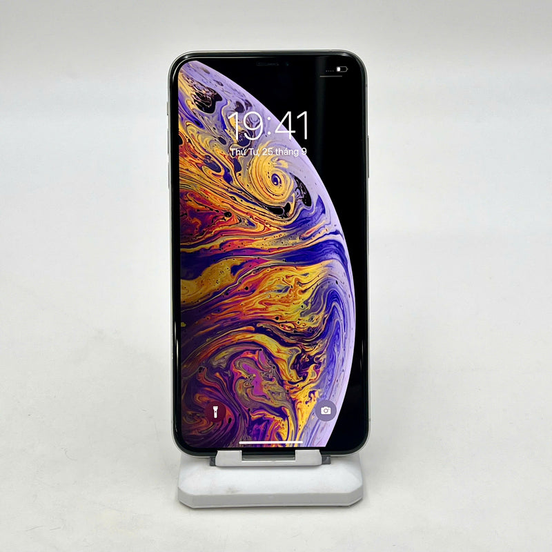 iPhone XS Max 256GB Bạc 97% pin 100% Máy đã trả hết tiền mạng dùng như Quốc tế Apple (Đốm camera 1x - Đã thay pin, xước màn, viền) - HH9974