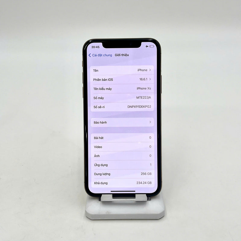 iPhone XS 256GB Vàng 97% pin 100% Máy đã trả hết tiền mạng dùng như Quốc tế Apple (Đã thay pin, xước màn, viền) - HH9560