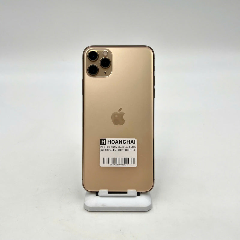 iPhone 11 Pro Max 256GB Vàng 98% pin 100% Máy đã trả hết tiền mạng dùng như Quốc tế Apple (Đã thay pin) - HH8134