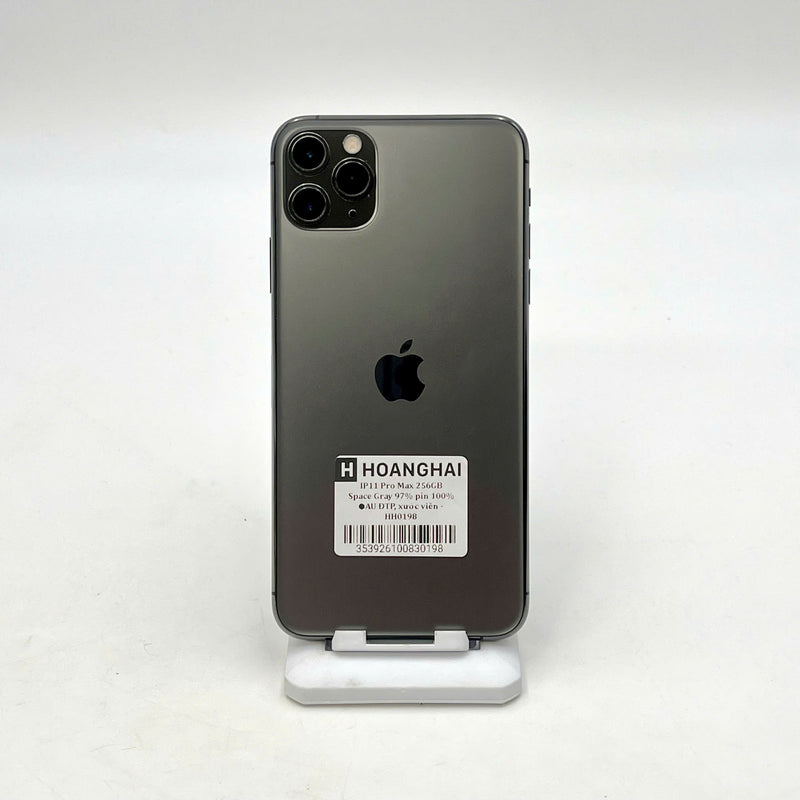 iPhone 11 Pro Max 256GB Xám 97% pin 100% Máy đã trả hết tiền mạng dùng như Quốc tế Apple (Đã thay pin, xước viền) - HH0198