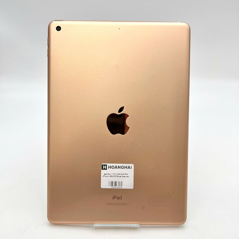 iPad Gen 7 2019 10.2in 32GB Vàng Wifi 97% pin 100%   (Đã thay pin, mặt lưng xước)