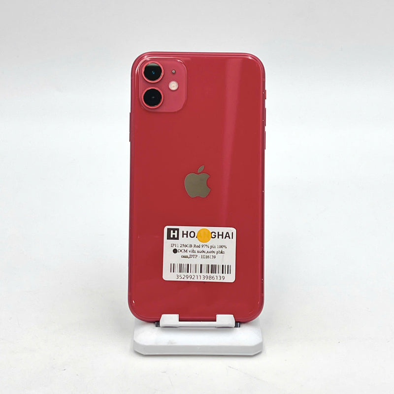 iPhone 11 256GB Đỏ 97% pin 100% Máy đã trả hết tiền mạng dùng như Quốc tế Apple (Đã thay pin - Viền xước , xước phấn camera) - HH6139