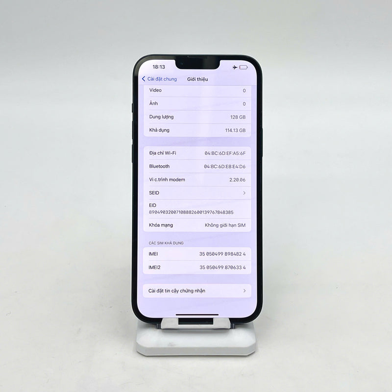 iPhone 14 Plus 128GB Đen 97% pin 85%  Quốc tế từ SB (Không dùng sim SB -  Viền máy xước) - HH4824