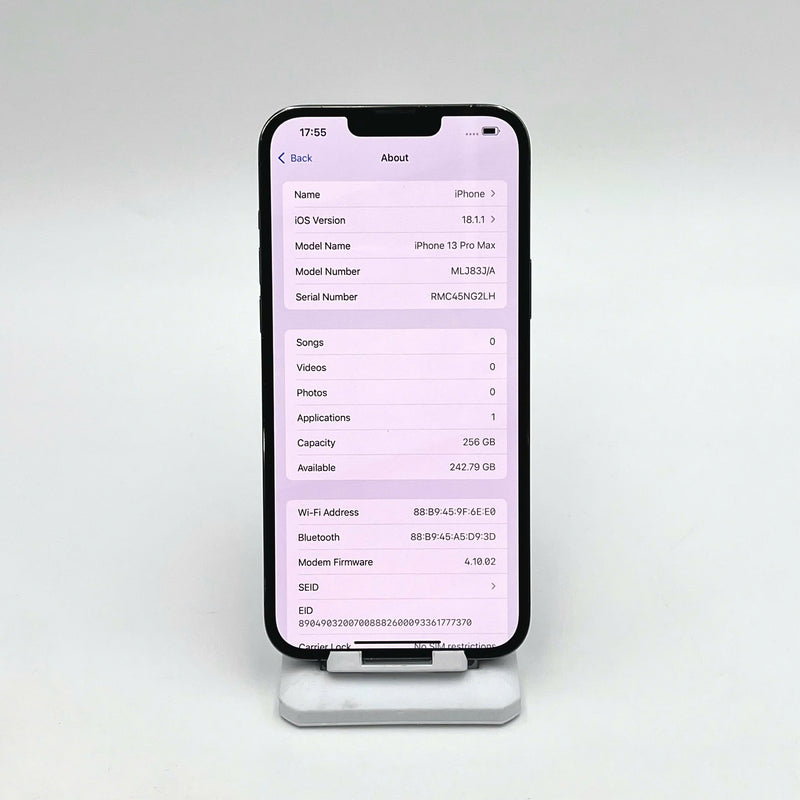 iPhone 13 Pro Max 256GB Đen 98% pin 100%  Quốc tế từ DCM (Không dùng sim DCM - Đã thay pin - Xước màn, viền) - HH8861