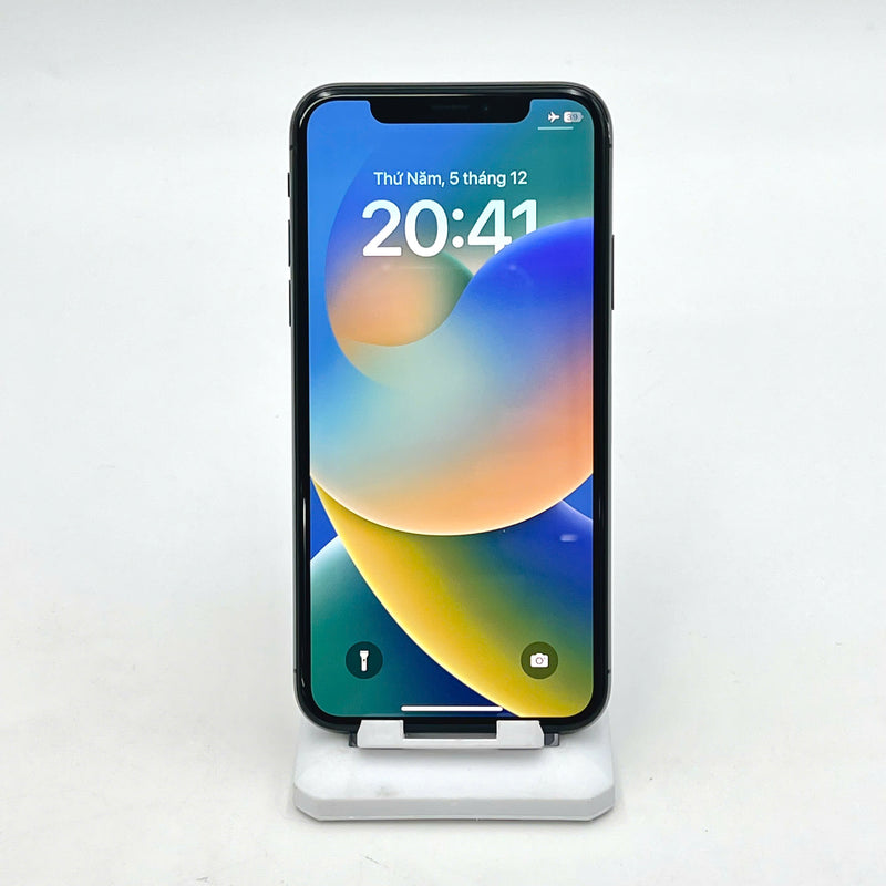 iPhone X 64GB Đen  97% pin 100% Máy đã trả hết tiền mạng dùng như Quốc tế Apple (Đã thay pin - Xước viền) - HH9573