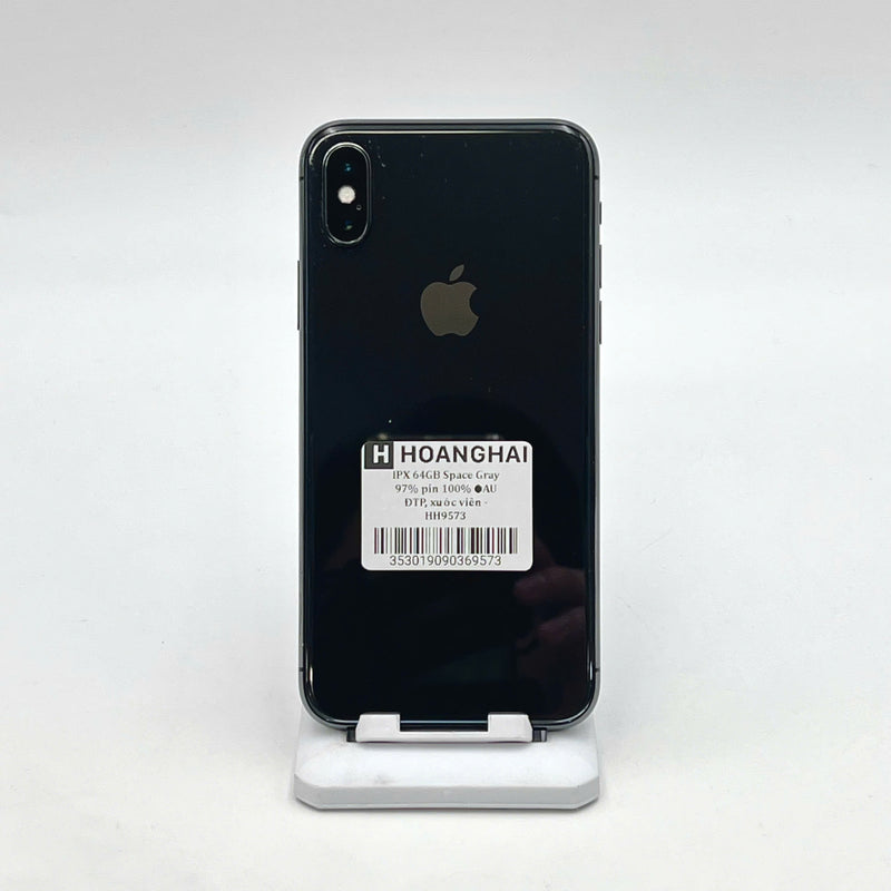 iPhone X 64GB Đen  97% pin 100% Máy đã trả hết tiền mạng dùng như Quốc tế Apple (Đã thay pin - Xước viền) - HH9573