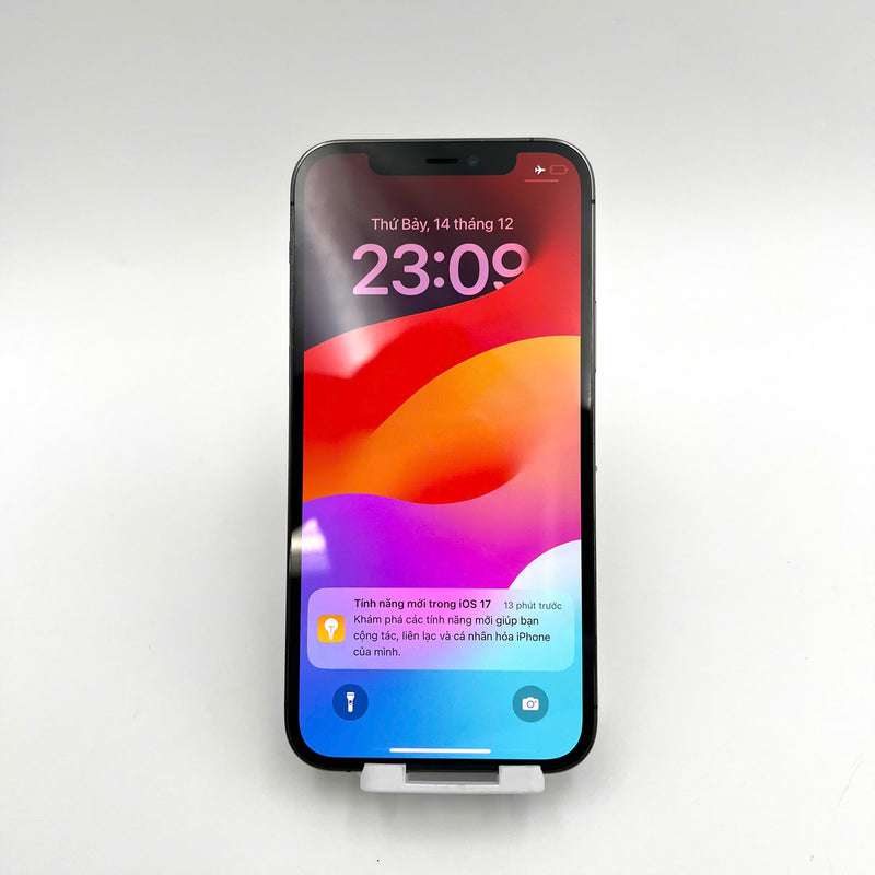 iPhone 12 Pro 256GB Đen 98% pin 86%  Máy đã trả hết tiền mạng dùng như Quốc tế Apple (Thay Camera Apple - Đốm camera 1x, xước viền) - HH7857