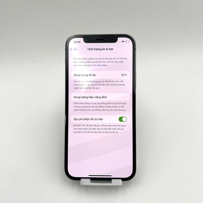 iPhone 12 Pro 256GB Đen 98% pin 86%  Máy đã trả hết tiền mạng dùng như Quốc tế Apple (Thay Camera Apple - Đốm camera 1x, xước viền) - HH7857