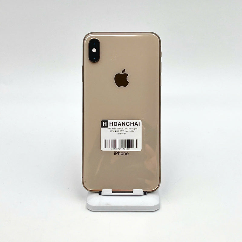 iPhone XS Max 256GB Vàng 98% pin 100% Máy đã trả hết tiền mạng dùng như Quốc tế Apple (Đã thay pin, xước viền) - HH4047