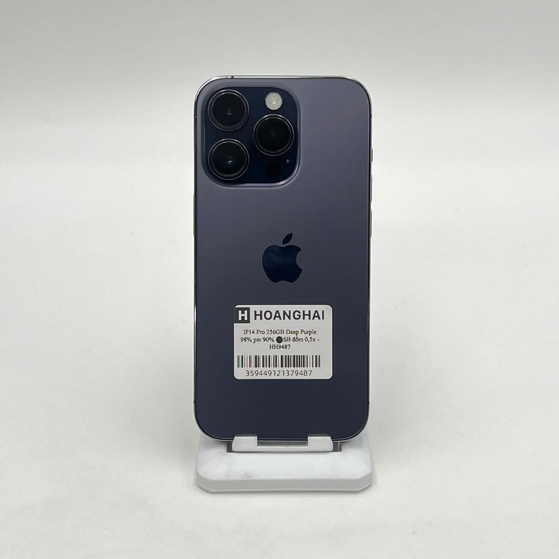 iPhone 14 Pro 256GB Tím 98% pin 90%  Máy đã trả hết tiền mạng dùng như Quốc tế Apple (Đốm camera 0,5x) - HH9487