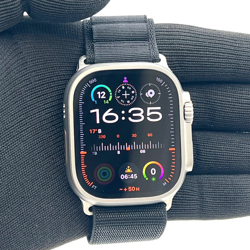 Apple Watch Ultra 2 2023 49mm 4G+GPS 99% pin 100% Vỏ titan/Dây vải màu Đen từ AU