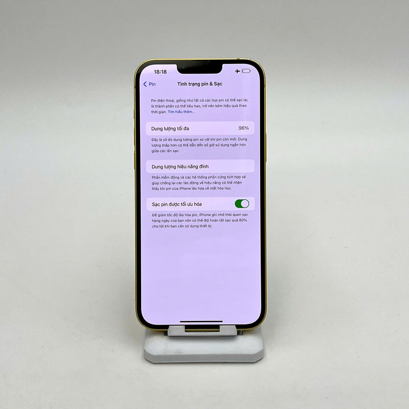 iPhone 14 Plus 128GB Vàng 97% pin 96%  Quốc tế từ SB (Không dùng sim SB - móp viền) - HH1435