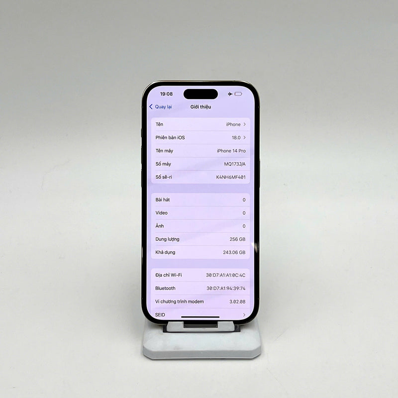 iPhone 14 Pro 256GB Vàng 98% pin 86%  Quốc tế từ SB (Không dùng sim SB)  - HH2657