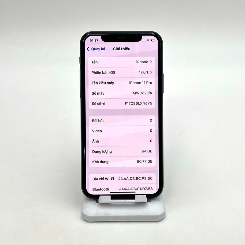 iPhone 11 Pro 64GB Xanh Lá 97% pin 93%  Máy đã trả hết tiền mạng dùng như Quốc tế Apple (Đã thay pin, xước viền, màn) - HH3208