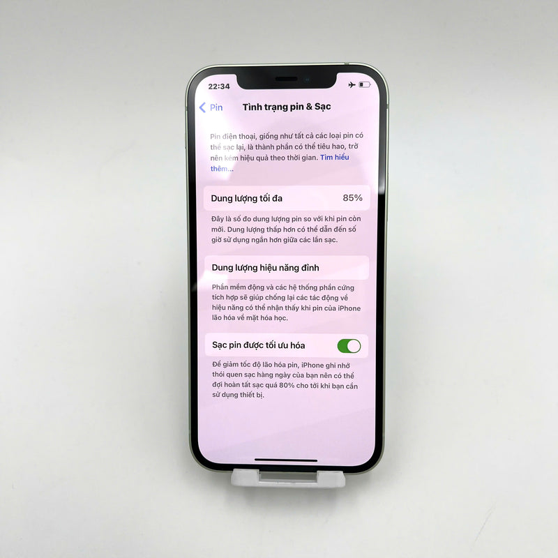 iPhone 12 64GB Xanh Lá 98% pin 85%  Máy đã trả hết tiền mạng dùng như Quốc tế Apple  - HH0662