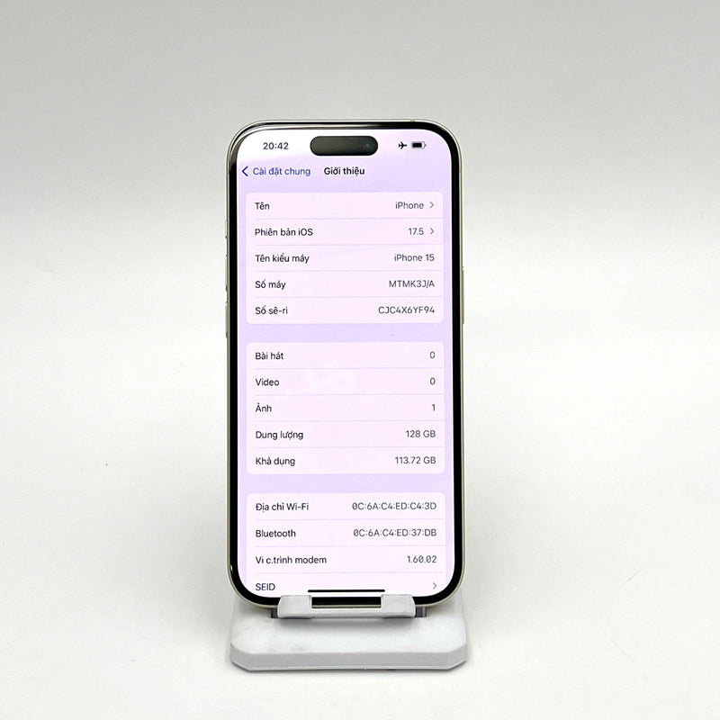 iPhone 15 128GB Vàng 99% pin 99%  Quốc tế từ AU (Không dùng sim AU)  - HH4630