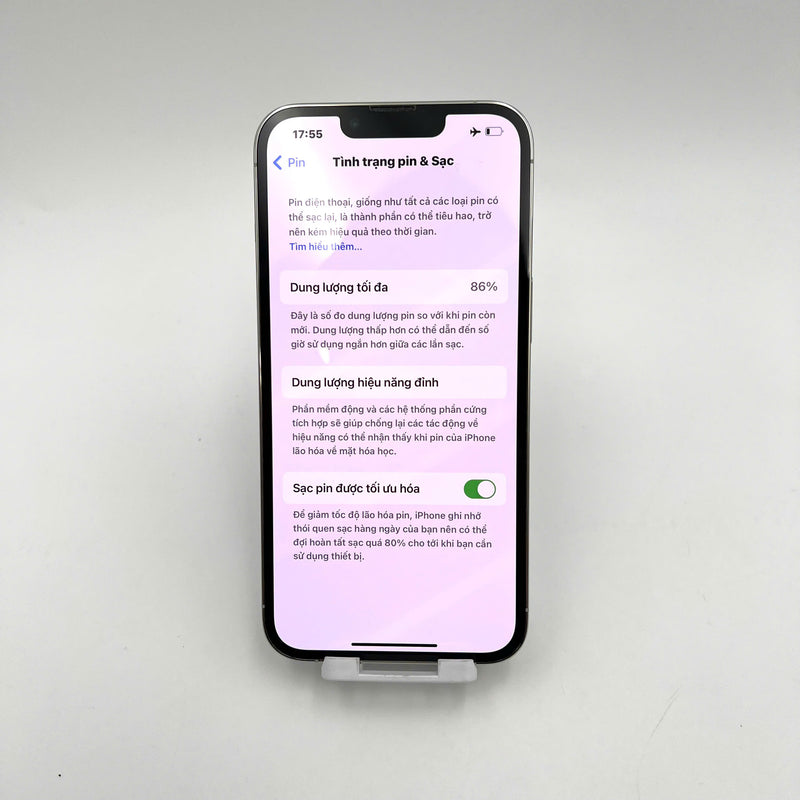iPhone 13 Pro 128GB Bạc 98% pin 86%  Máy đã trả hết tiền mạng dùng như Quốc tế Apple  - HH2517
