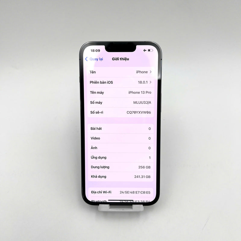 iPhone 13 Pro 256GB Xanh Dương 98% pin 86%  Máy đã trả hết tiền mạng dùng như Quốc tế Apple (Đốm camera 3x)  - HH3454