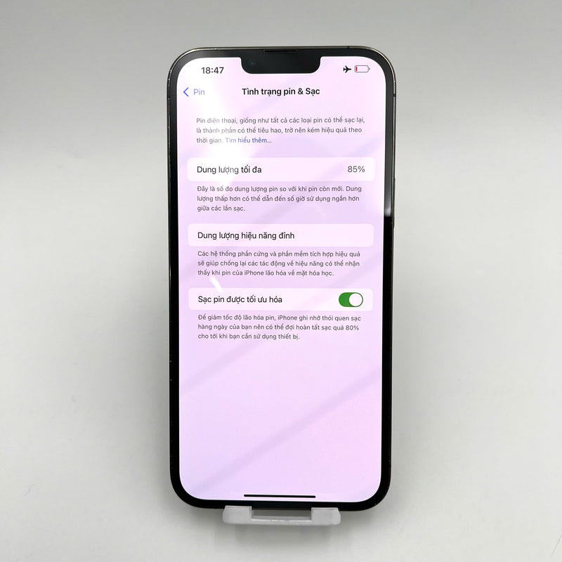 iPhone 13 Pro Max 256GB Xanh Lá 98% pin 85%  Quốc tế Apple (Ám mặt lưng, viền xước) - HH6746