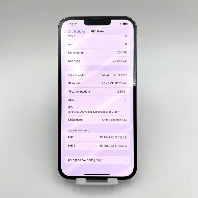 iPhone 13 Pro Max 256GB Xanh Dương 98% pin 87%  Quốc tế từ AU (Không dùng sim AU)  - HH3248