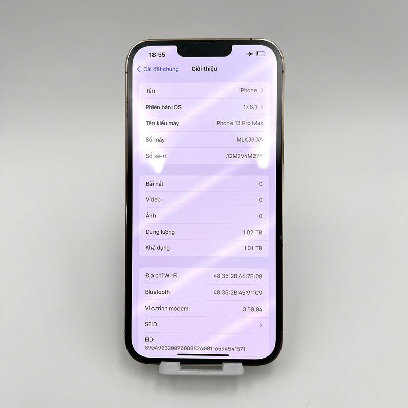 iPhone 13 Pro Max 1TB Vàng 98% pin 89%  Quốc tế Apple (Đốm camera 3x, viền xước) - HH7491